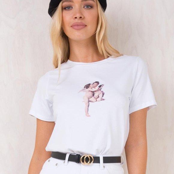 PRINCESS POLLY LITTLE ANGEL CHERUB GRAPHIC TEE - Picture 1 of 4